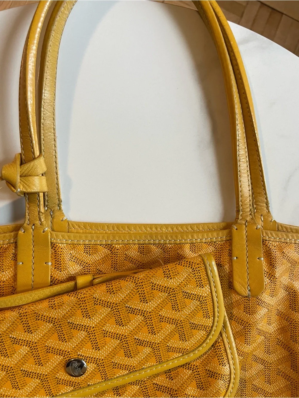 Authentic Goyard Saint Louis Tote Coated Canvas PM
